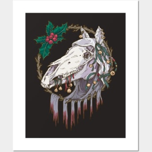 Mari Lwyd Winter Ghost Horse Posters and Art